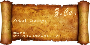 Zobel Csenge névjegykártya